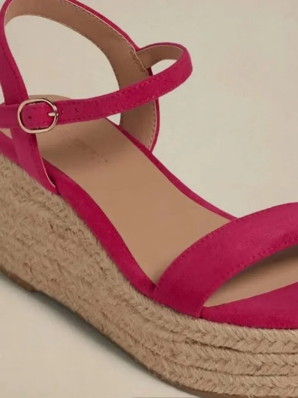 NWT Banana Republic hot pink Espedrille Platform strappy shoes sandals 10